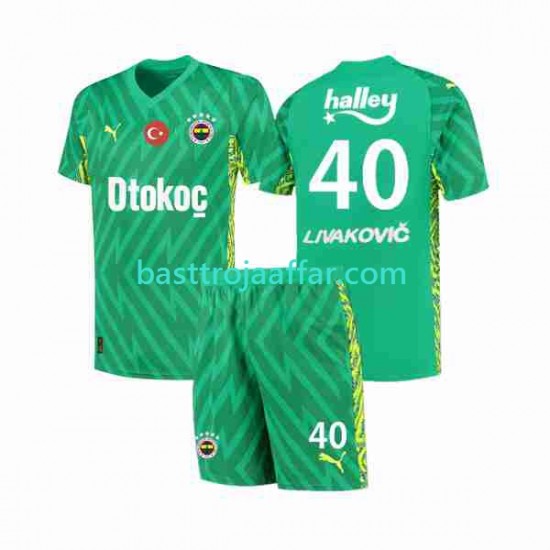Fenerbahce Livakovic 40 Footbal Kit Målvakt Hemma 2023-2024 Kortärmad