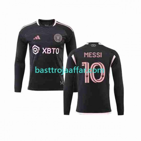 Inter Miami Lionel Messi 10 Män Borta Fotbollströja 2023-2024 Långärmad
