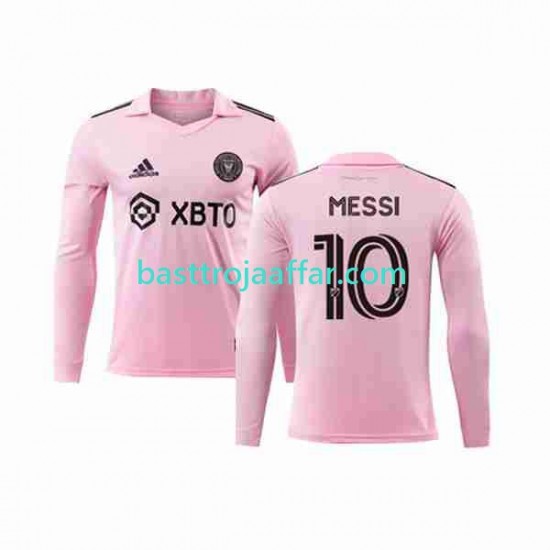 Inter Miami Lionel Messi 10 Män Hemma Fotbollströja 2023-2024 Långärmad