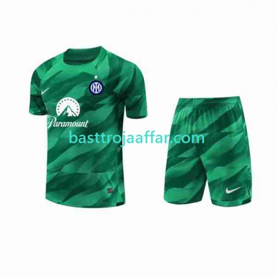 Inter Milan Målvakt Barn Borta Fotbollströja 2023-2024 Kortärmad