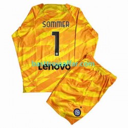 Inter Milan Sommer 1 Målvakt Barn Hemma Fotbollströja 2023-2024 Långärmad