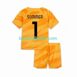 Inter Milan Sommer 1 Målvakt Barn Hemma Fotbollströja 2023-2024 Kortärmad