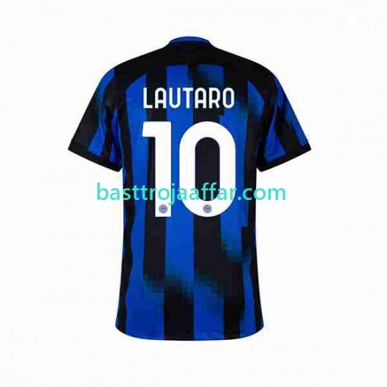 Inter Milan Lautaro Martinez 10 Män Hemma Fotbollströja 2023-2024 Kortärmad