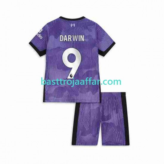 Liverpool Darwin Nunez 9 Barn Tredje Fotbollströja 2023-2024 Kortärmad