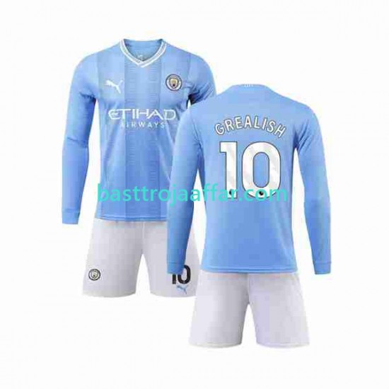 Manchester City Grealish 10 Barn Hemma Fotbollströja 2023-2024 Långärmad