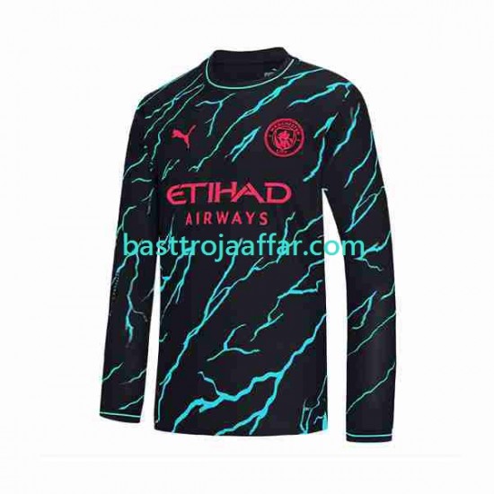 Manchester City Män Tredje Fotbollströja 2023-2024 Långärmad