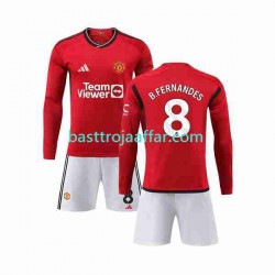 Manchester United B Fernandes 8 Barn Hemma Fotbollströja 2023-2024 Långärmad