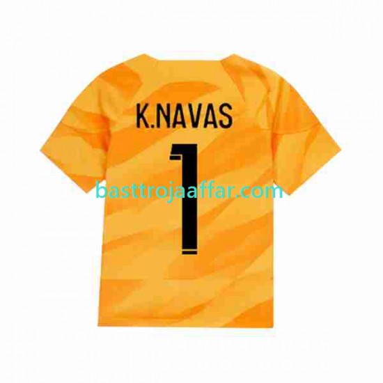 Paris Saint-Germain K.NAVAS 1 Målvakt Män Borta Fotbollströja 2023-2024 Kortärmad