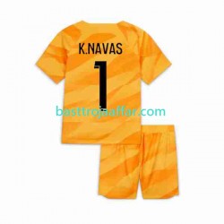 Paris Saint-Germain K.NAVAS 1 Målvakt Barn Borta Fotbollströja 2023-2024 Kortärmad