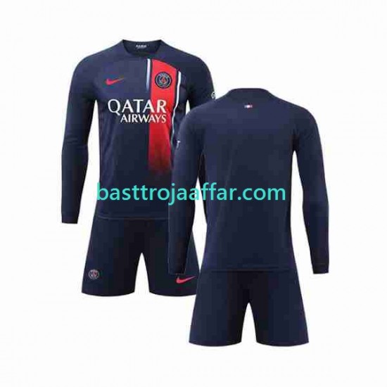 Paris Saint-Germain Barn Hemma Fotbollströja 2023-2024 Långärmad