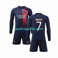 Paris Saint-Germain Mbappé Kylian 7 Barn Hemma Fotbollströja 2023-2024 Långärmad Paris Saint-Germain Mbappé Kylian 7 Barn Hemma Fotbollströja 2023-2024 Långärmad