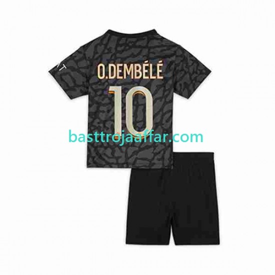 Paris Saint-Germain O.Dembele 10 Barn Tredje Fotbollströja 2023-2024 Kortärmad
