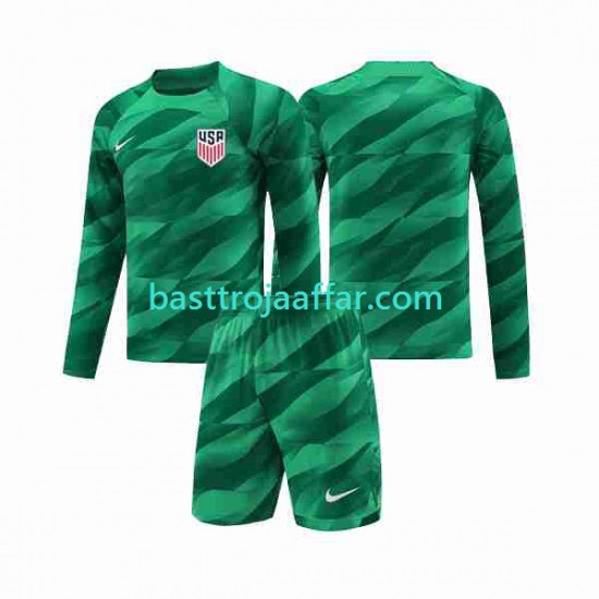 USA Målvakt Barn Hemma Fotbollströja 2023-2024 Långärmad