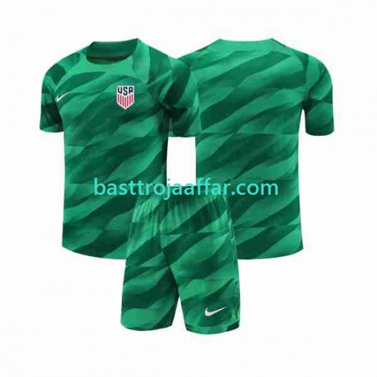 USA Målvakt Barn Hemma Fotbollströja 2023-2024 Kortärmad