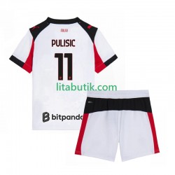 AC Milan Christian Pulisic 11 Barn Borta Fotbollströja 2025-2026 Kortärmad