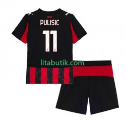 AC Milan Christian Pulisic 11 Barn Hemma Fotbollströja 2025-2026 Kortärmad