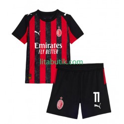 AC Milan Christian Pulisic 11 Barn Hemma Fotbollströja 2025-2026 Kortärmad