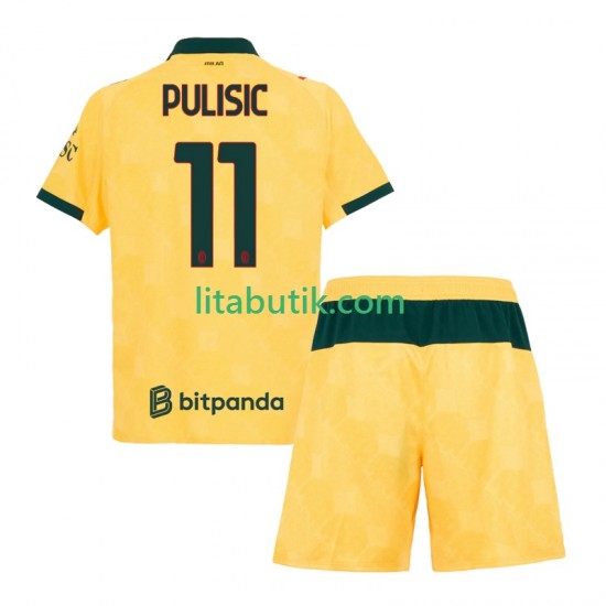 AC Milan Christian Pulisic 11 Barn Tredje Fotbollströja 2025-2026 Kortärmad