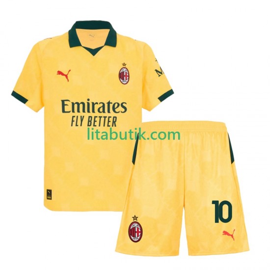 AC Milan Rafael Leao 10 Barn Tredje Fotbollströja 2025-2026 Kortärmad