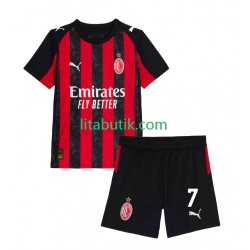 AC Milan Santiago Gimenez 7 Barn Hemma Fotbollströja 2025-2026 Kortärmad