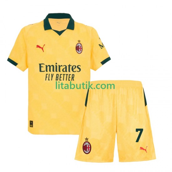 AC Milan Santiago Gimenez 7 Barn Tredje Fotbollströja 2025-2026 Kortärmad