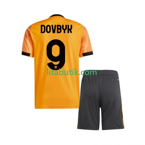 AS Roma Artem Dovbyk 9 Barn Borta Fotbollströja 2025-2026 Kortärmad