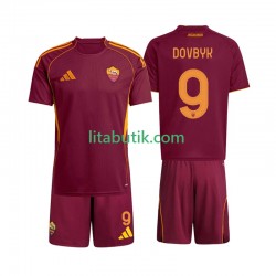 AS Roma Artem Dovbyk 9 Barn Hemma Fotbollströja 2025-2026 Kortärmad