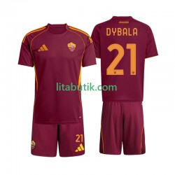 AS Roma Dybala 21 Barn Hemma Fotbollströja 2025-2026 Kortärmad