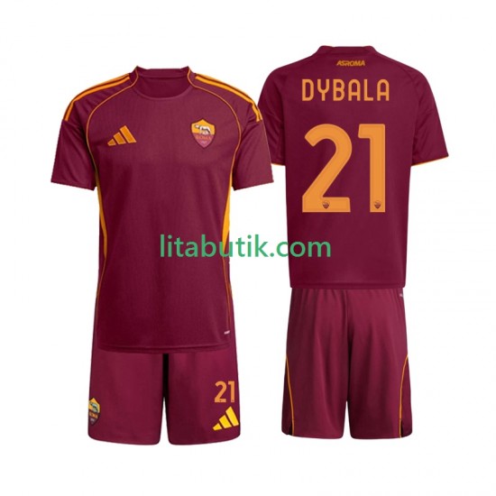 AS Roma Dybala 21 Barn Hemma Fotbollströja 2025-2026 Kortärmad