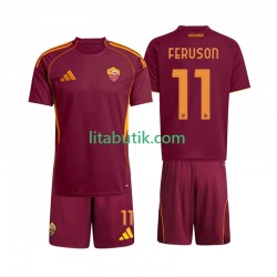AS Roma Evan Ferguson 11 Barn Hemma Fotbollströja 2025-2026 Kortärmad