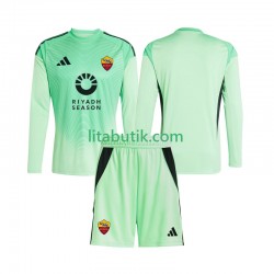 AS Roma Målvakt Barn Borta Fjärde Fotbollströja 2025-2026 Långärmad