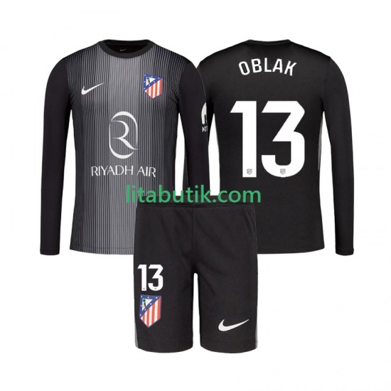 Atlético Madrid Jan Oblak 13 Målvakt Barn Borta Fotbollströja 2025-2026 Långärmad