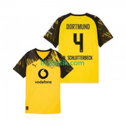 Borussia Dortmund Nico Schlotterbeck 4 Män Hemma Fotbollströja 2025-2026 Kortärmad Borussia Dortmund Nico Schlotterbeck 4 Män Hemma Fotbollströja 2025-2026 Kortärmad