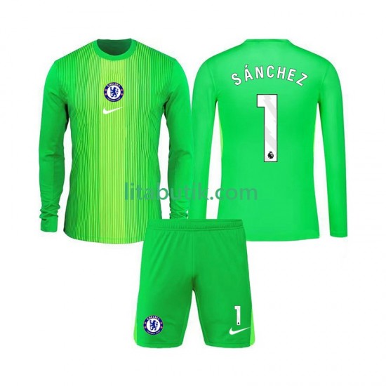 Chelsea Robert Sanchez 1 Målvakt Barn Borta Fotbollströja 2025-2026 Långärmad