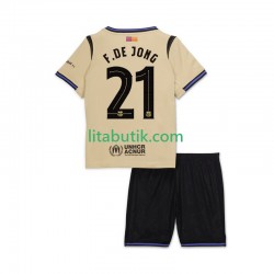 FC Barcelona Frenkie de Jong 21 UCL Barn Borta Fotbollströja 2025-2026 Kortärmad