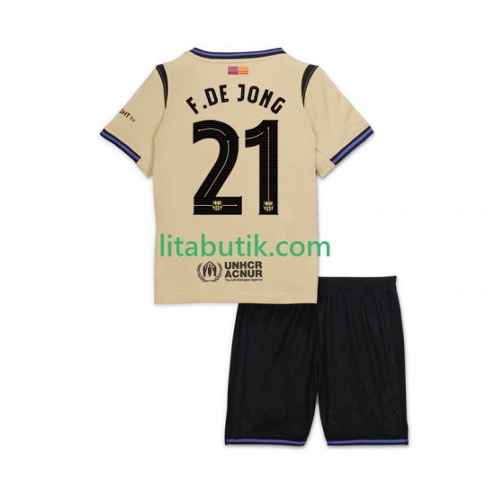 FC Barcelona Frenkie de Jong 21 UCL Barn Borta Fotbollströja 2025-2026 Kortärmad