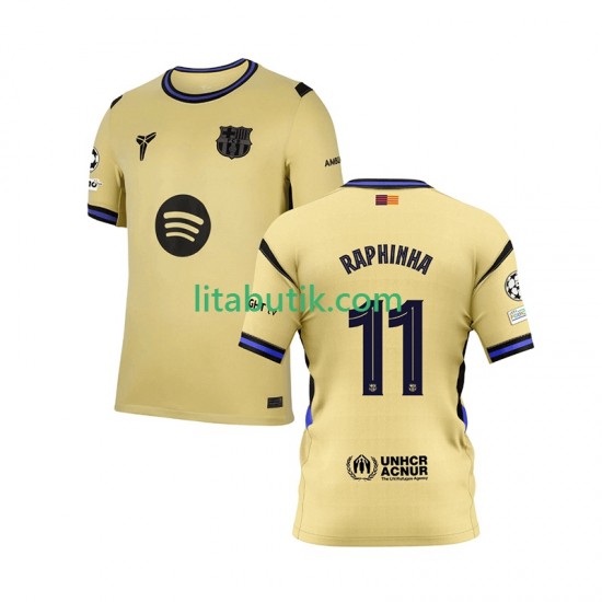 FC Barcelona Raphinha 11 Champions League Män Borta Fotbollströja 2025-2026 Kortärmad