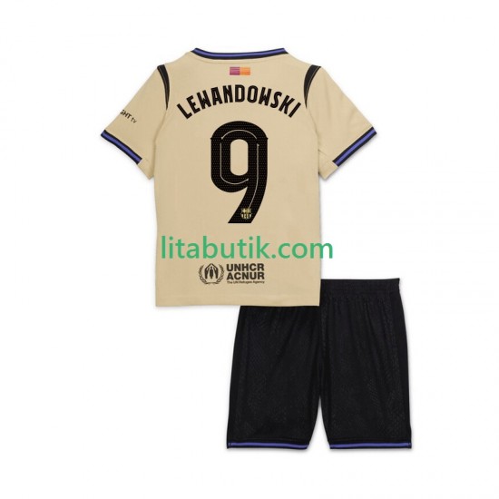FC Barcelona Robert Lewandowski 9 UCL Barn Borta Fotbollströja 2025-2026 Kortärmad