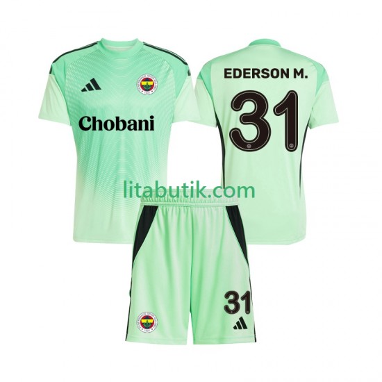 Fenerbahce Ederson Moraes 31 Målvakt Barn Borta Fotbollströja 2025-2026 Kortärmad