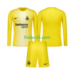 Inter Milan Målvakt Barn Borta Fotbollströja 2025-2026 Långärmad Inter Milan Målvakt Barn Borta Fotbollströja 2025-2026 Långärmad