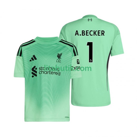 Liverpool Alisson Becker 1 Målvakt Män Hemma Fotbollströja 2025-2026 Kortärmad