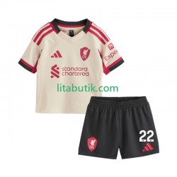 Liverpool Hugo Ekitike 22 Barn Borta Fotbollströja 2025-2026 Kortärmad
