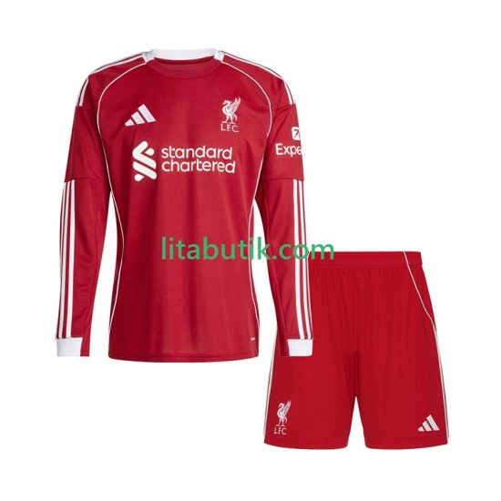 Liverpool Barn Hemma Fotbollströja 2025-2026 Långärmad