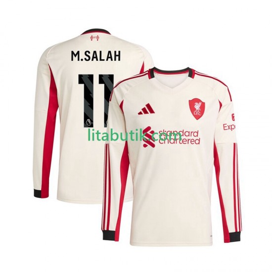 Liverpool Mohamed Salah 11 Män Borta Fotbollströja 2025-2026 Långärmad