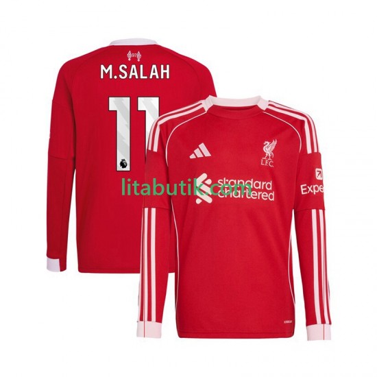 Liverpool Mohamed Salah 11 Män Hemma Fotbollströja 2025-2026 Långärmad