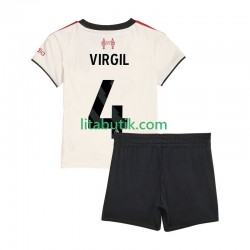 Liverpool Virgil van Dijk 4 Barn Borta Fotbollströja 2025-2026 Kortärmad