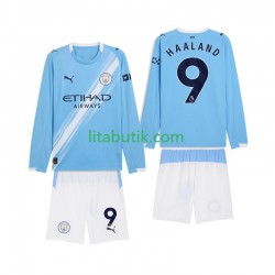 Manchester City Erling Haaland 9 Barn Hemma Fotbollströja 2025-2026 Långärmad