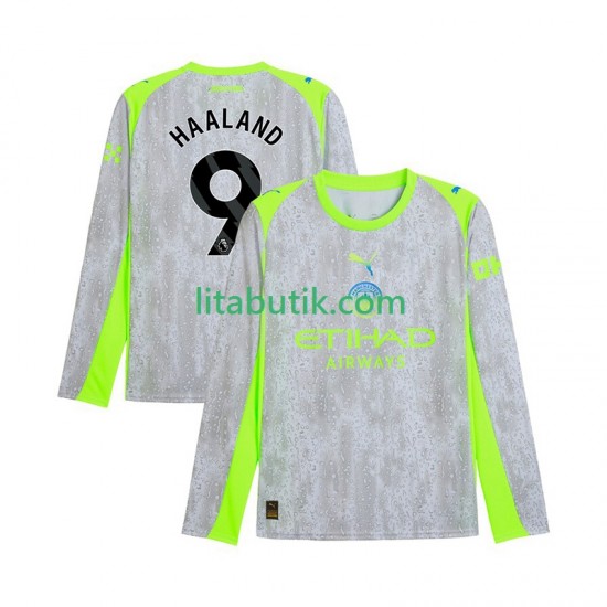 Manchester City Erling Haaland 9 Män Tredje Fotbollströja 2025-2026 Långärmad