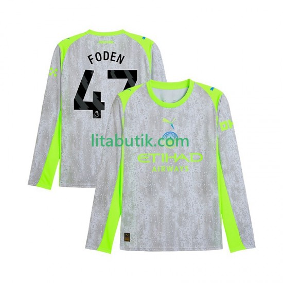 Manchester City Phil Foden 47 Män Tredje Fotbollströja 2025-2026 Långärmad