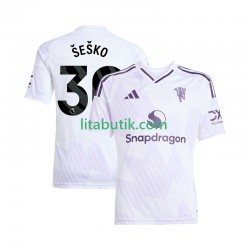 Manchester United Benjamin Sesko 30 Män Borta Fotbollströja 2025-2026 Kortärmad Manchester United Benjamin Sesko 30 Män Borta Fotbollströja 2025-2026 Kortärmad
